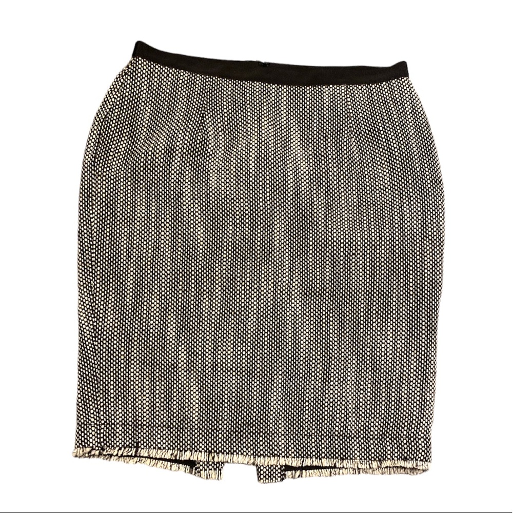 The Limited black and white tweed pencil skirt